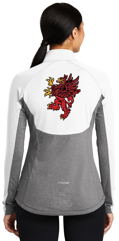 Red Griffin - Sport-Tek Women's Sport-Wick Stretch Contrast 1/4-Zip Pullover. LST854