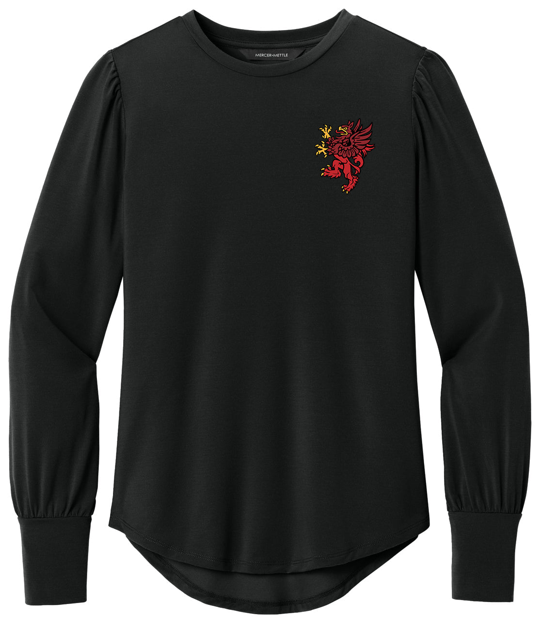 Red Griffin - Mercer+Mettle Women's Stretch Jersey Long Sleeve Blouson Top MM1019