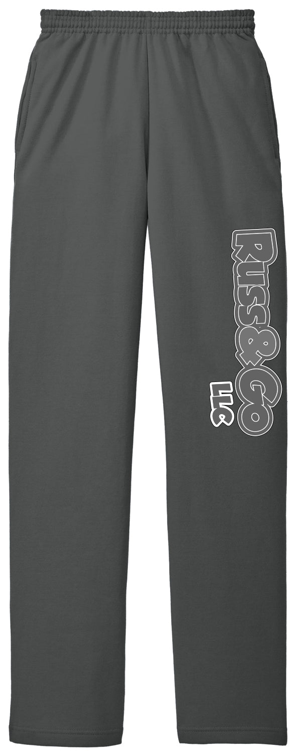 Russ & Go - Pant Greyscale Print - Port & Co Core Fleece Sweatpant with Pockets. PC78P