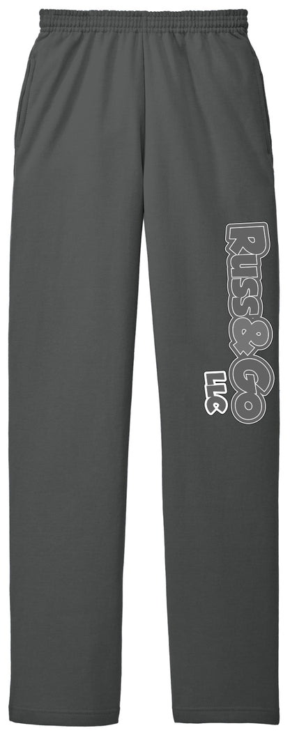 Russ & Go - Pant Greyscale Print - Port & Co Core Fleece Sweatpant with Pockets. PC78P
