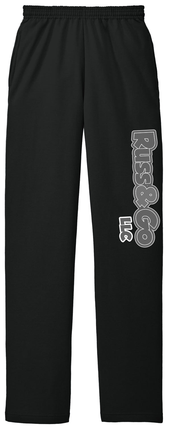 Russ & Go - Pant Greyscale Print - Port & Co Core Fleece Sweatpant with Pockets. PC78P