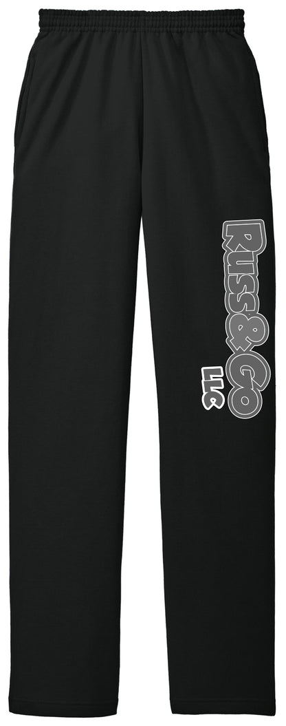 Russ & Go - Pant Greyscale Print - Port & Co Core Fleece Sweatpant with Pockets. PC78P
