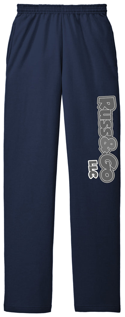 Russ & Go - Pant Greyscale Print - Port & Co Core Fleece Sweatpant with Pockets. PC78P