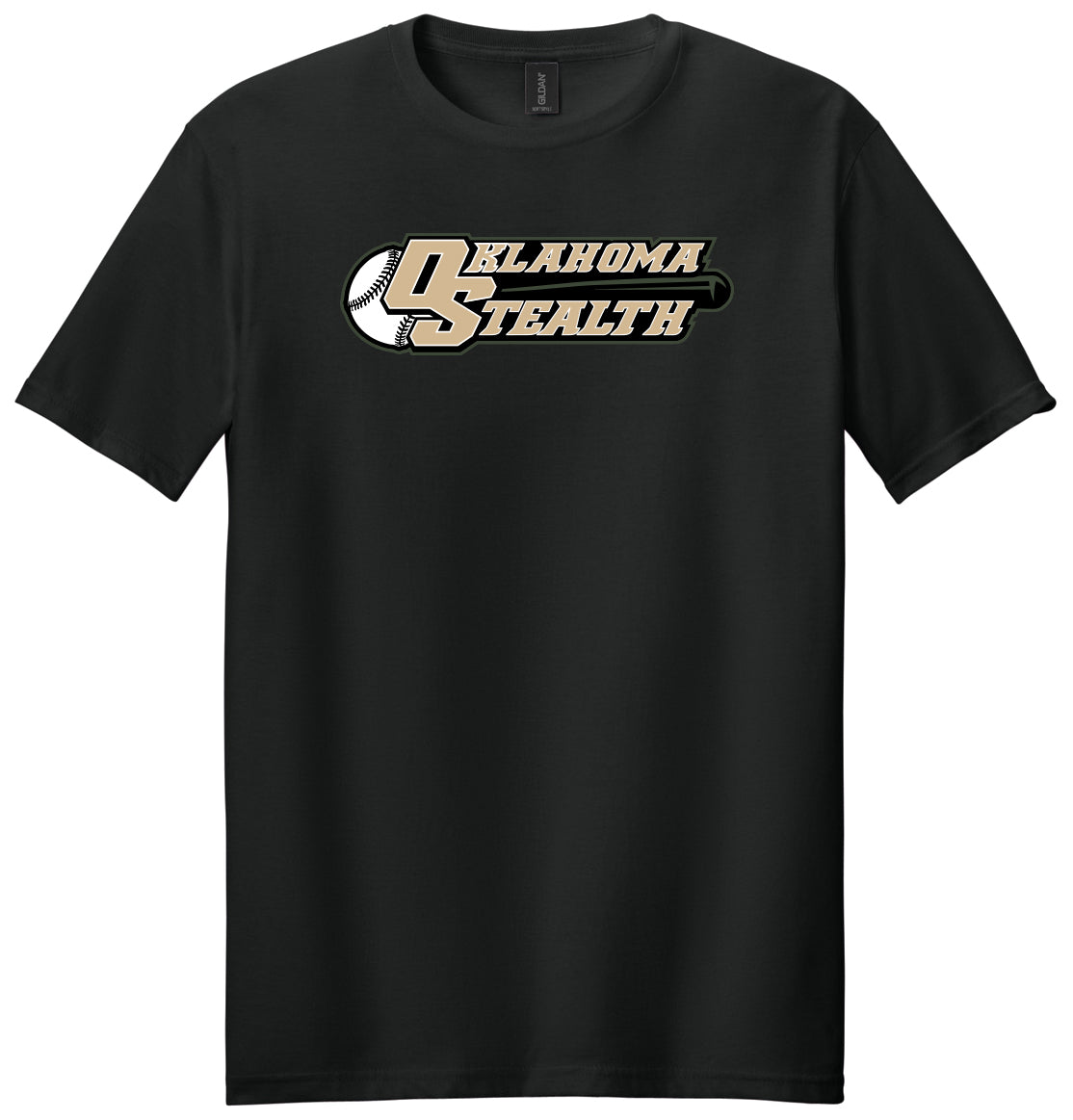 Stealth Baseball - Bat and Diamond - Gildan Softstyle® T-Shirt. 64000