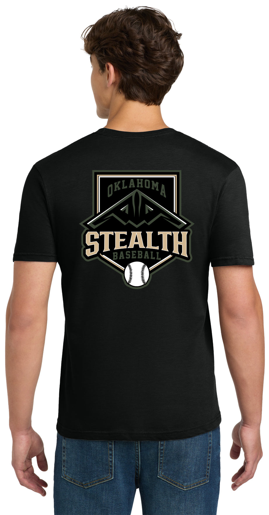 Stealth Baseball - Bat and Diamond - Gildan Softstyle® T-Shirt. 64000