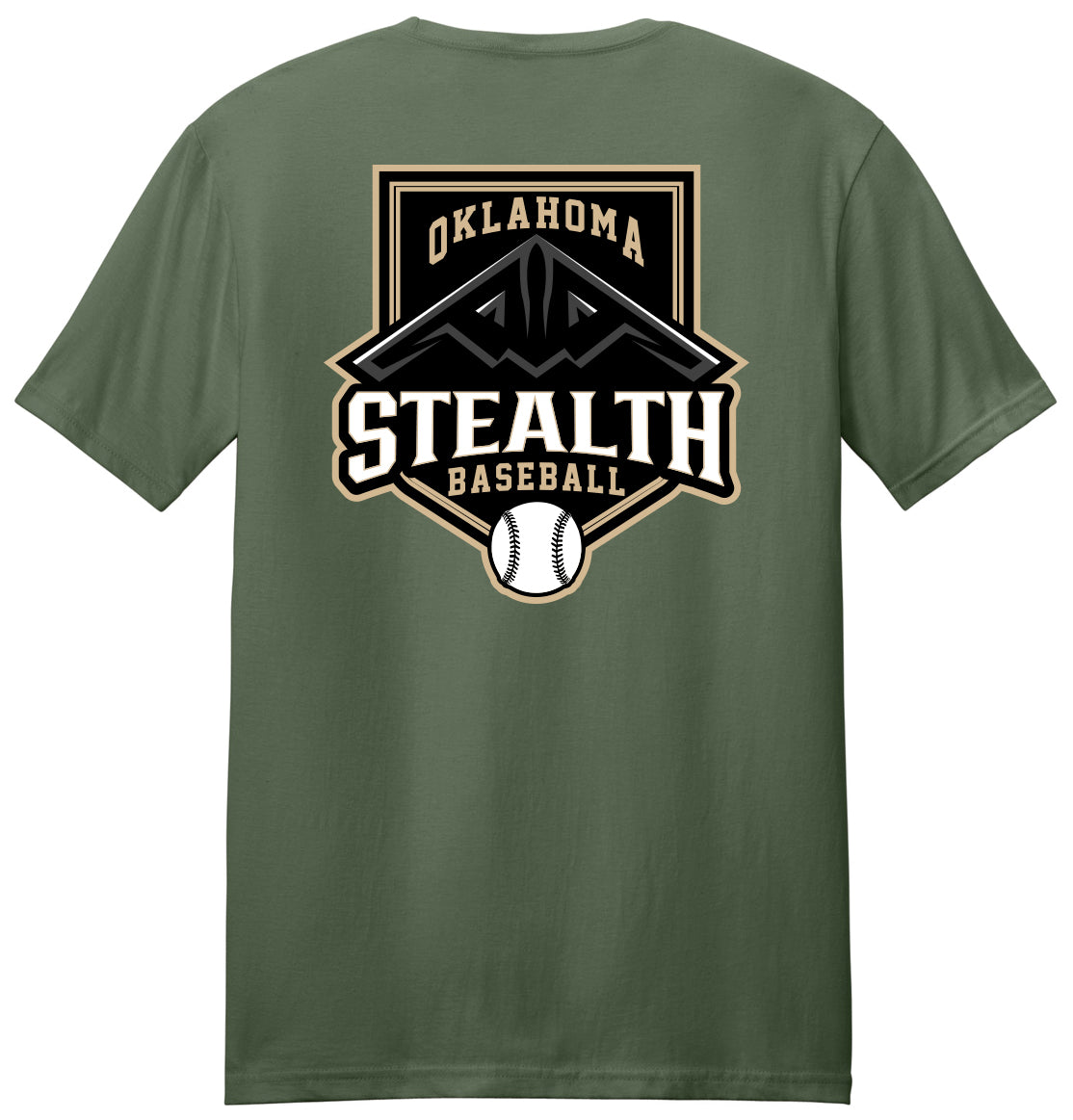 Stealth Baseball - Bat and Diamond - Gildan Softstyle® T-Shirt. 64000
