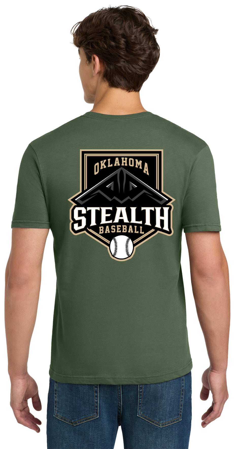 Stealth Baseball - Bat and Diamond - Gildan Softstyle® T-Shirt. 64000