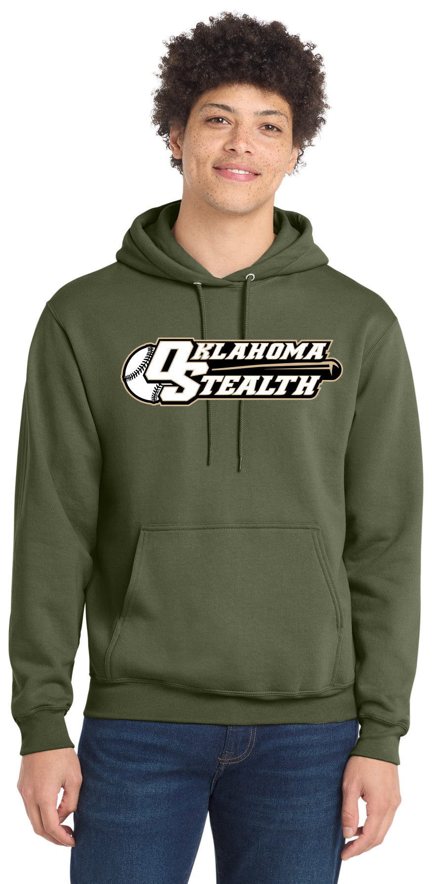 Stealth Baseball - Bat and Diamond - Port & Co Core Fleece Pullover H