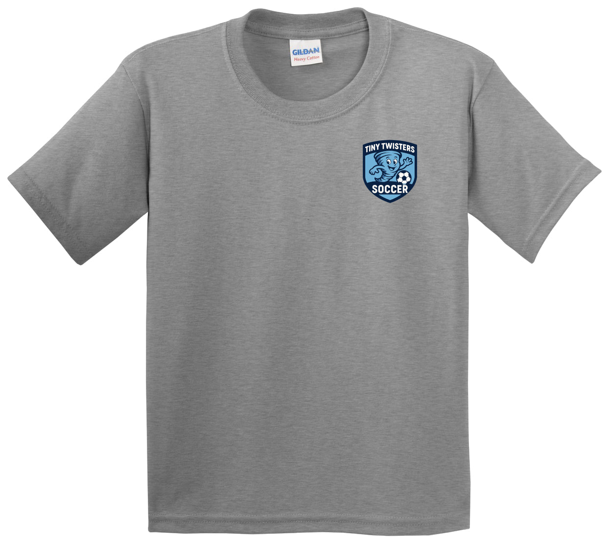Tiny Twisters Soccer - Logo - Gildan® - Youth  Heavy Cotton 100% Cotton T-Shirt.  5000B