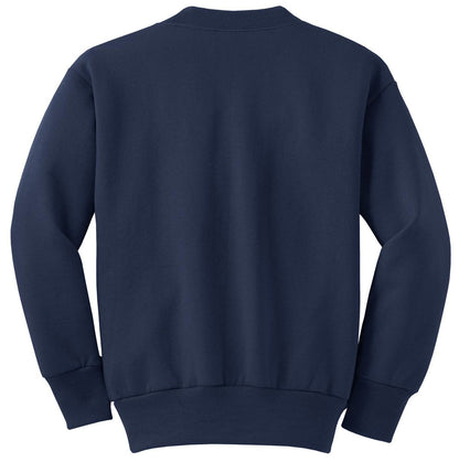 Tiny Twisters Soccer - Logo - Port & Company® Youth Core Fleece Crewneck Sweatshirt.  PC90Y