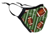 Two Layer Fully Wired Protective Cloth Face Mask - Made in USA - Football, Adult