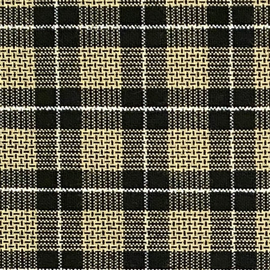 Four Layer Fully Wired Protective Cloth Face Mask - Made in USA - Black Cream Silver Plaid, Adult